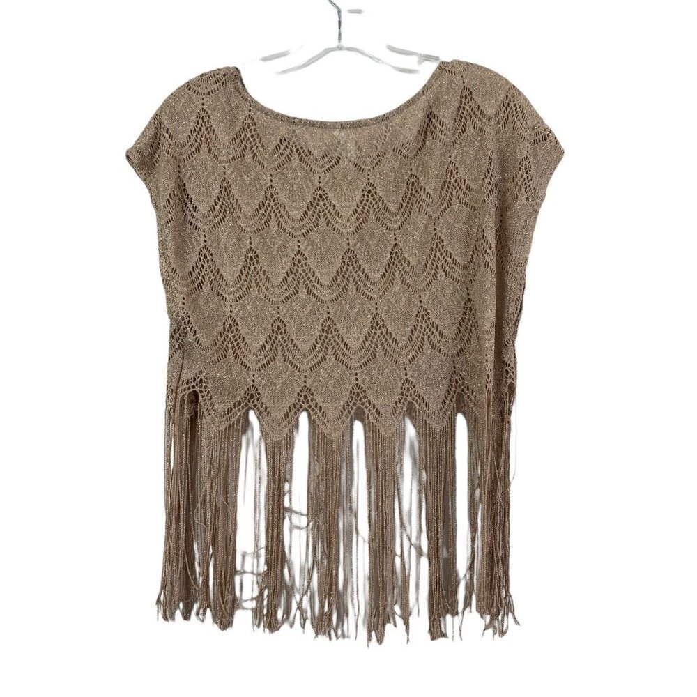 Kirra Women's Crop Knitted Fringed Top - Picture 2 of 5